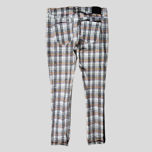 NWOT DECIBAL (36X32) Bold Plaid Slim Leg Stretch Pants - Picture 4 of 9